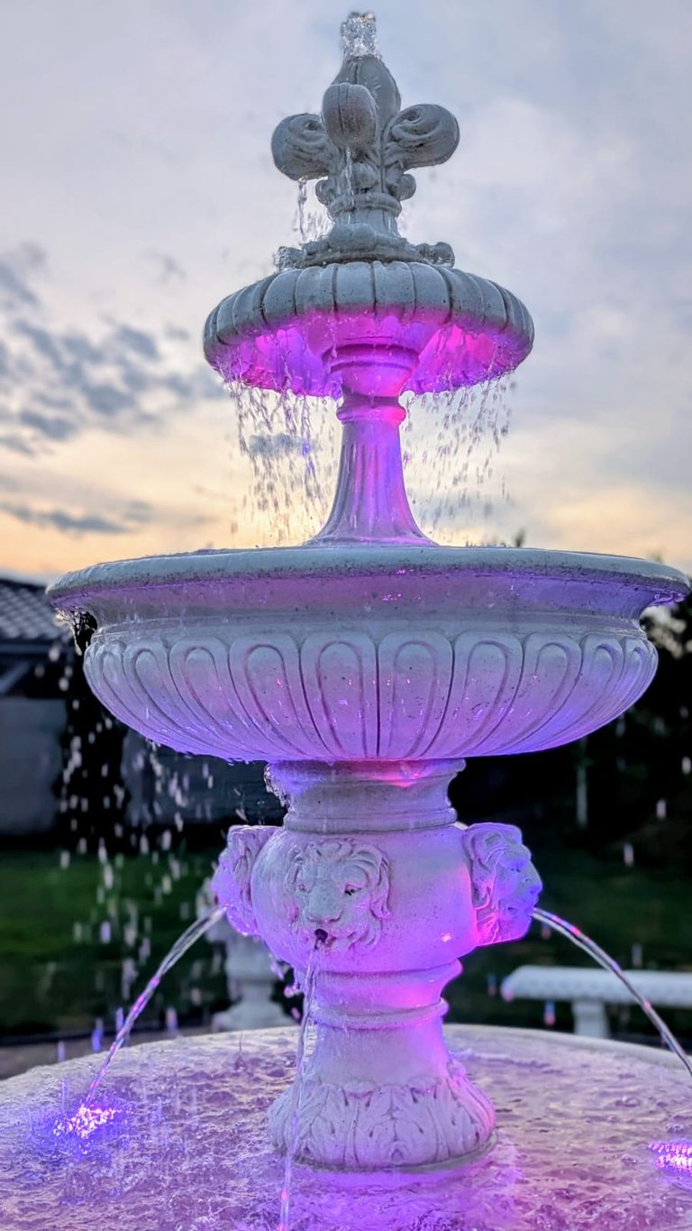 Aussenterrasse Villa Restaurant Soemmerda mit Brunnen